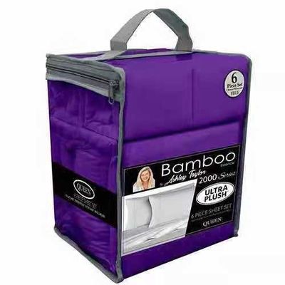 6pcs μαλακό βούρτσισμένο 2200 μετρητής νήματος φύλλο ύφασμα μπαμπού σύνολο Χωρίς γεμίζοντας το πλυντήριο