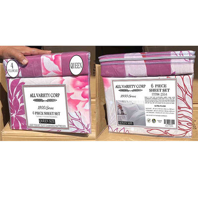 6pcs King Size φύλλο μικροϊνών σετ σε ευρωπαϊκό και αμερικανικό στυλ με στερεό σχέδιο