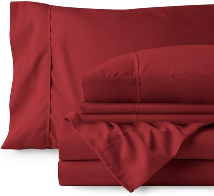 100% Πολυεστέρα Μικροϊνών Απλή 5mm Τριμ Luxury Sheet Sheet Sets για 6PCS στο Xinpai