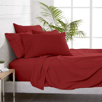 100% Πολυεστέρα Μικροϊνών Απλή 5mm Τριμ Luxury Sheet Sheet Sets για 6PCS στο Xinpai