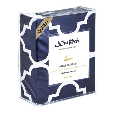 80gm 100% πολυεστέρα μικροϊνών 4PCS φορητό φύλλο κρεβατιού εκτύπωσης χωρίς γέμιση