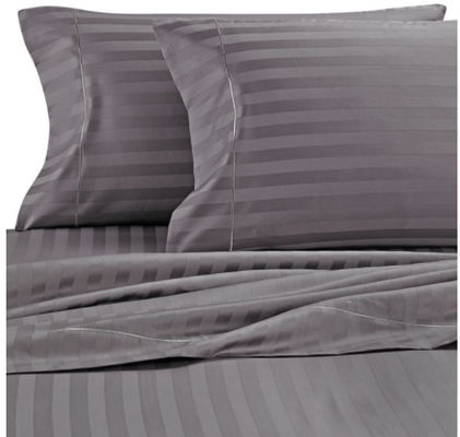 Αριθμός νήματος 300tc 100% βαμβάκι Strip Satin σεντόνια για ξενοδοχείο πολυτελείας 5 αστέρων