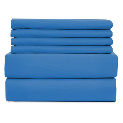 Νήμα χρωματισμένο 100% ίνες πολυεστέρα 6pcs μπαμπού Σκληρό υφασμάτινο νήμα μικροϊνών στρώμα κρεβατιού