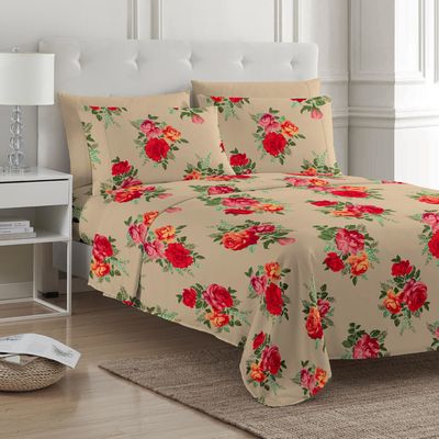 80gm 100% Polyester Woven Microfiber Sheet Set 6pcs με προσαρμοσμένο σχεδιασμό