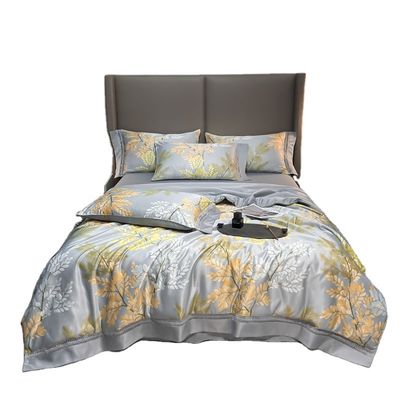 100% TENCEL 300TC 60S Δυσσωματικότητα υφάσματος Λουλούδια TENCEL Κάλυψη κουβέρτας Συγκρότημα κρεβατοκάμαρα βαμβακιού