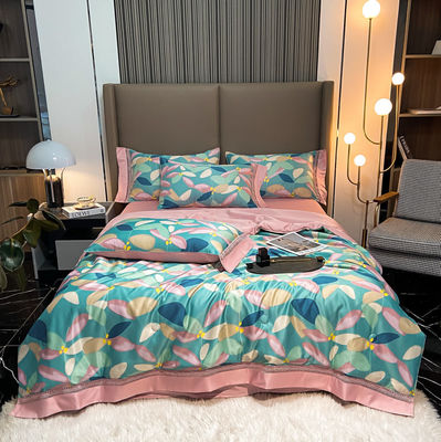 100% TENCEL 300TC 60S Δυσσωματικότητα υφάσματος Λουλούδια TENCEL Κάλυψη κουβέρτας Συγκρότημα κρεβατοκάμαρα βαμβακιού