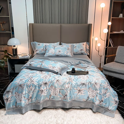 100% TENCEL 300TC 60S Δυσσωματικότητα υφάσματος Λουλούδια TENCEL Κάλυψη κουβέρτας Συγκρότημα κρεβατοκάμαρα βαμβακιού