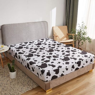 Πλήρους μεγέθους κοπάδι αγελάδας σετ 4PCS 1800 αριθμός νήματος Μαύρα λευκά κοπάδια αγελάδας με βαθιές τσέπες