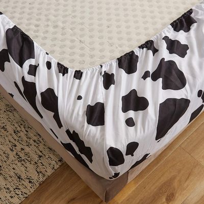 Πλήρους μεγέθους κοπάδι αγελάδας σετ 4PCS 1800 αριθμός νήματος Μαύρα λευκά κοπάδια αγελάδας με βαθιές τσέπες